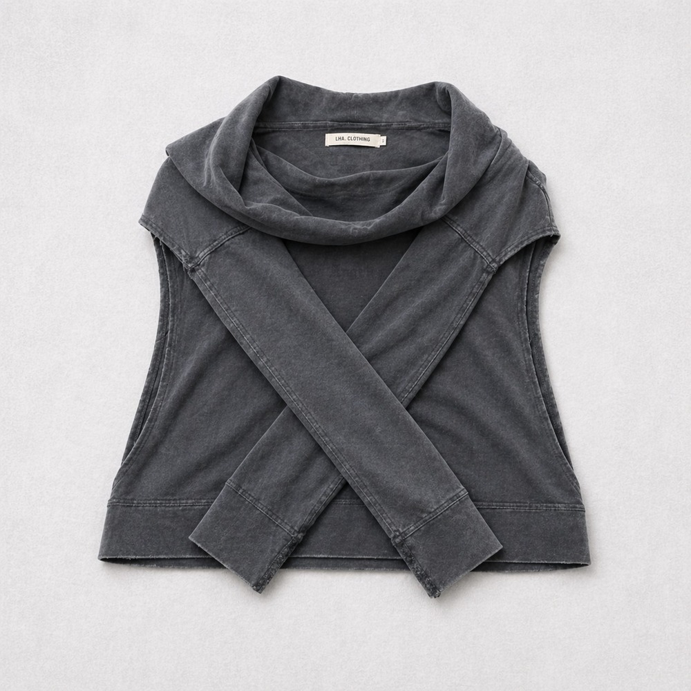 We The Free Free People Sweatshirt Womens XL Cowl Neck Gray NWT